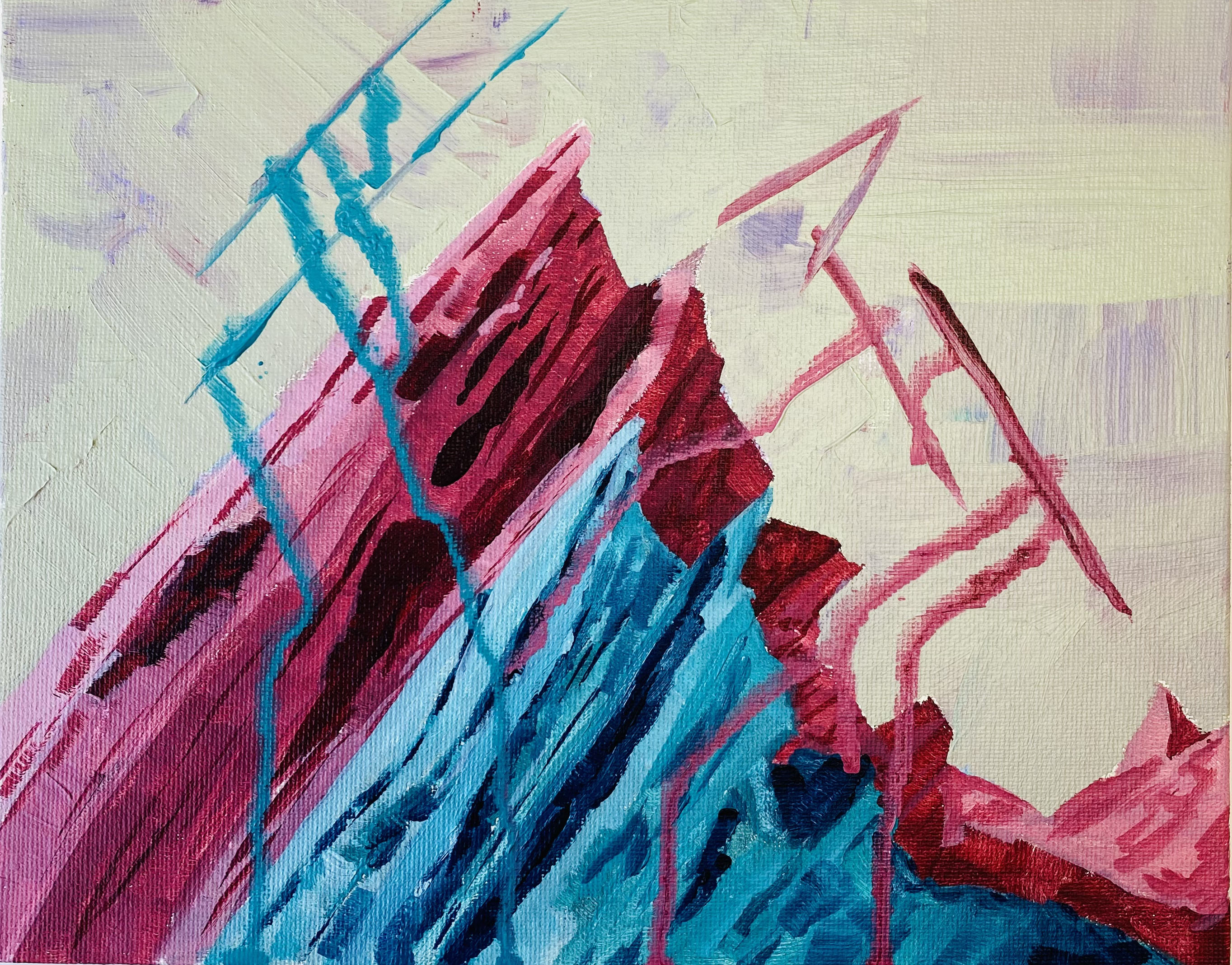 Vasquez Rocks 4 / acrylic on canvas / 8 x 10 inches / 2021